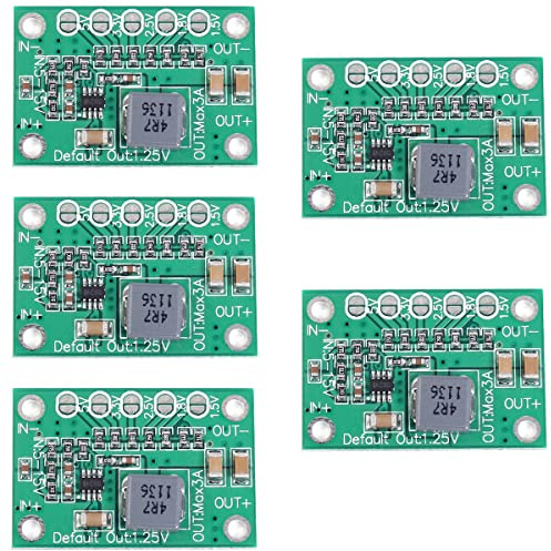 Youmile 5 Stück 5–15 V bis 1,25 V/1,5 V/1,8 V/2,5 V/3,3 V/5 V 3 A DC DC Step Down Power Module Einstellbare Buck Voltage Converter Board