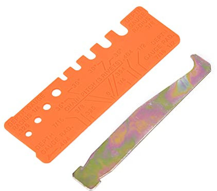 SPORTARC 2Pcs Set General Chainsaw Chain Tool Bar Groove Cleaner & Quick-Check Gauge