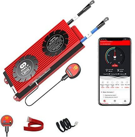 Daly Smart BMS 8S LiFePO4 24V 100A, Placa Protección Inteligente de Li-Batería, con Bluetooth, Equilibrio, Protección contra Sobrecarga etc. para Almacenamiento de Energía Solar en el hoga, Inversor