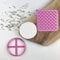 LissieLou Fish Scales Texture Tile Cookie Cutter and Stamp Icing Stamp Fondant Embosser Under The Sea Theme - Light Pink