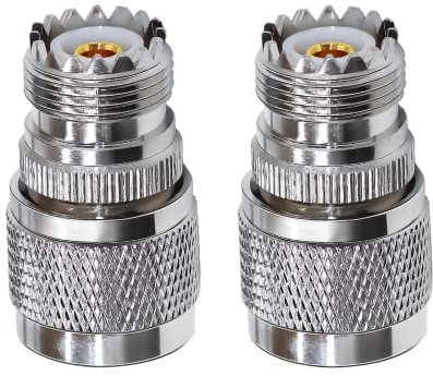 TUOLNK UHF Buchse auf N Stecker N Typ Stecker auf PL259 UHF Buchse RF Koaxialadapter für WLAN Antennenverlängerungskabel 2St