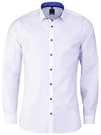 OLYMP No. Six super Slim Hemd extra Langer Arm New Kent Kragen weiß
