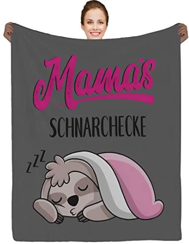 PJLJC Kuscheldecke Mama Geschenk, kuschelige Flanell-Decke mit süßen Faultier-Motiven für Meine wundervolle Mama,Wohn-Kuscheldecken, Weihnachten Faultier Geschenke