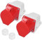 DEWIN Enchufe Industrial, 2 Juegos De Enchufe Industrial De 5 Pines IP44, Impermeable, Trifásico, Conector De Enchufe Montado En Superficie, 32A, 220-380V, 240-415V