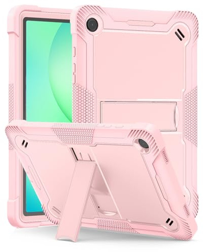 Vakarey para Samsung Galaxy Tab A11+ Plus Funda Niños Antigolpes Funda Tablet para Samsung A9 Plus 5G 11 Pulgadas,Oro Rosa