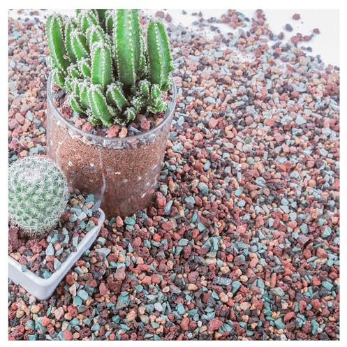 15lb Mix Horticultural Lava Rock Pebbles Pumice Potting Soil Amendment Succulent Cactus Bonsai Gritty Rock Decorative Gravel Plant Drainage Volcanic Rock for Aquarium Fairy Gardening Top Dressing