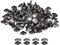 QUARKZMAN 100 Set di Rivetti in Pelle, Rivetti a Doppia Testa 12x8mm in Metallo per Riparazione Fai da Te di Artigianato Pelle Borse Cinture Scarpe, Nero Opaco