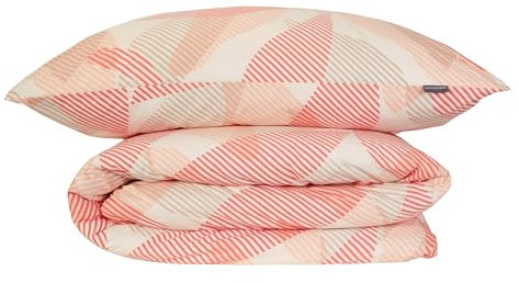 Schiesser Bettwäscheset Lea | 2-teilig | Grafikprint | Renforcé | 100% Baumwolle | Oeko-Tex Zertifiziert | Reißverschluss | 135x200cm + 80x80cm | Apricot