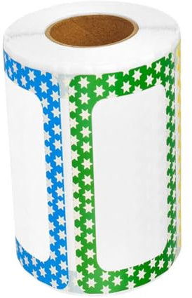 CAXUSD 1 Rolle Farbige Namensschild-aufkleber Für Schule Zuhause Diy-namensschild-aufkleber Leicht Markieren Sortieren Leuchtende Farben