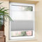 Buseu Plissee Day & Night 65x130cm Weiß+Grau Faltrollo 100% Blickdicht Plisseehalter ohne Bohren für Fenster & Tür