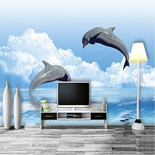 XLMING Springender Delphin 3D Tapete Home Dekoration Wohnzimmer Sofa Schlafzimmer Tv Hintergrund Wand-430cm×300cm