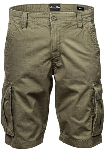 Amaci&Sons Herren Cargoshorts Männer Kurze Bermuda Hose Regular Fit 7027