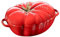 GGM Gastro | 1004997 | Poussière | Ceramique – Cocotte – Forme tomate – Ø 160 mm – Céramique – Rouge cerise