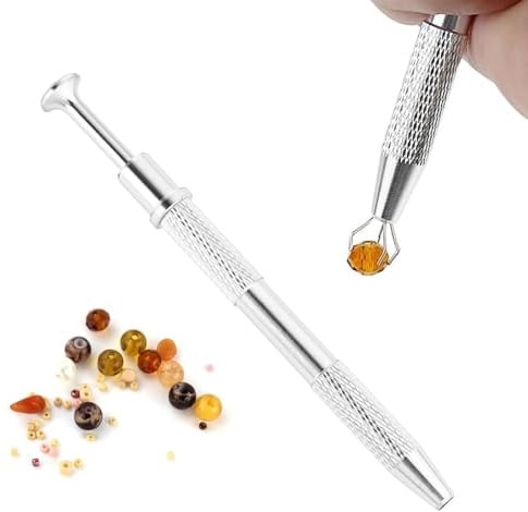 CALLYSONIC Piercing Zange, Piercing Kugel Aufdreher, Kugelhalter Edelstahl, Greifzange, Pick up Werkzeug, Greifer, Piercing Kugel Zange, Piercing Zubehör für Schmuck, Perlen, Uhren, Brillen, Silbrig