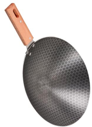 ANDRESLAD Wok De Camping Batterie De Cuisine Batteries De Cuisine Poêle Wok Pour Cuisinière à Gaz Gadget De Cuisine Wok Pour Cuisinière à Induction Casserole De Les Jours Grey Le Fer