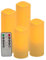 SOAIY 4er Set LED Kerzen batteriebetrieben Kerzenlichter mit flackernder Flamme 4 Timer Fernbedienung wasserdicht für drinnen/draußen Deko Weihnachten Advent D5,5cmxH10,6/12,6/15,6/17,6cm Warmweiß