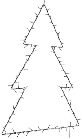 vidaXL Weihnachtsbeleuchtung Weihnachtsbaum-Silhouette 115 LEDs, Lichterkette, Weihnachtslichterkette, hängende Weihnachtsdekoration, LED-Lichterkette