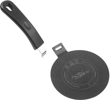 ACTIV CUISINE Adaptateur Induction Disque Plaque de Diffusion de Chaleur en acier inoxydable, avec poignée et Base séparables, Diffuseur à Induction Moka pour utiliser des Cafetières 14CM, Noir