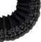 MAYJOYDIY 4.6m×20.5cm Spitzenbesatz Aus Baumwolle Mit Ösen Gewellter Kante Gestickter Schwarzer Rand Florales Spitzenband Mit Floralen Rüschen Zum Nähen von Kleidern Kleidung Taschen Geschenk