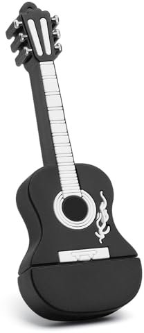 BORLTER CLAMP USB-Stick 32GB USB 2.0 Speicherstick USB-Flash-Laufwerk zum Externe Datenspeicherung Niedliches Gitarre Form Neuartiges Pendrive