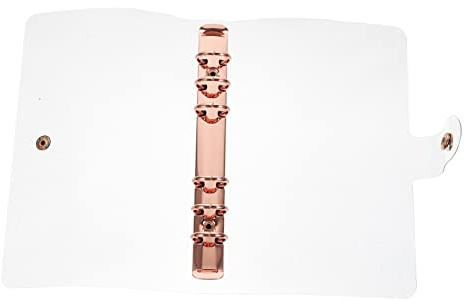 NUOBESTY Notizbuchhülle A5 Transparent Pvc Glitzer Six Ring Binder Schutzhülle Reißfest Bürobedarf Schulbedarf