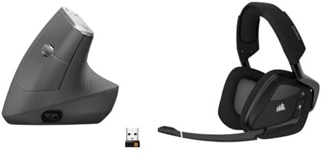 Logitech MX Vertical Souris & Corsair Void RGB Elite Casque de Jeu