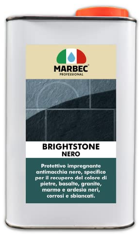 MARBEC BRIGHTSTONE NERO 1LT Imprägnierwachs für Schwarzschiefer, Schiefer, Stein und Granit. Ideal zur Wiederherstellung der Farbe von Böden und Oberflächen.