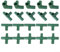 ZiStarlilife 20PCS 11Mm Gardening Frame Connectors, Heavy Duty Greenhouse Support Structure, Fittings PP Plastic Stable Garden Watering System, Flower Bracket Pole Construction Green(mix)