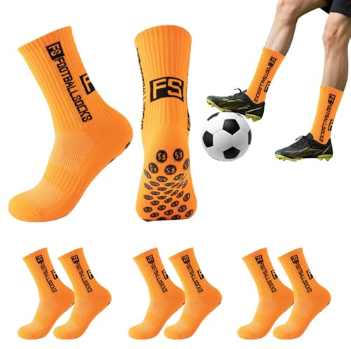 Detontek 3 Paar Fußballsocken, 39-46 Football Socks, Sportsocken, Grip Socken Fussball, Herren Fußballsocke Für Herren Fussball Basketball Laufen Radfahren