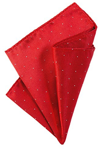 DonDon Herren Hanky 25 x 25 cm edles Einstecktuch für feierliche und besondere Anlässe mit silbernen Punkten