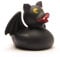 Duckshop I Badeente Fledermaus I Quietscheente - L: 10,5 cm I inkl. Quietscheentchen-Schlüsselanhäger im Set I Geschenk für Halloween-Fans I Präsent Sammler