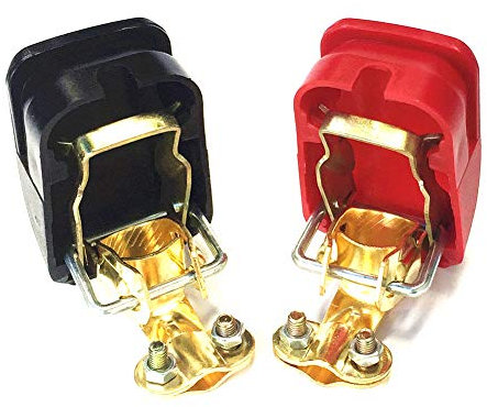 Qiorange 2Pcs Batterie Schnellwechsel-Steckverbinder Batterie Schnelltrennanschlüsse (Rot & Schwarz) (Type H Set)