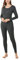 LAPASA Damen Innenfleece Thermounterwäsche Set, Thermooberteil & Thermohose Leggings Funktionsunterwäsche Sets, L17 Dunkelgrau, 100 Warm, M