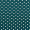 Stoff Meterware Punkte 7 mm Baumwolle - 1 Meter, Schadstoffgeprüft, Gepunktet, Tupfen, Dots, Baumwollstoff, Kinderstoff, Dekostoff, Karneval, Fasching, Kostüme (Weiß auf Petrol)