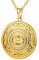 U7 18k vergoldet Damen Locket Vintage Sonnenblume Halskette Herren Runde Anhänger Medaillon zum Öffnen mit Foto Amulett Freundschaftskette Modeschmuck für Erntedanktag