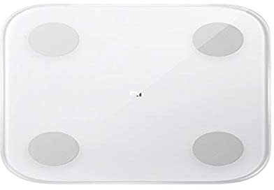 Xiaomi mi Body Composition Scale mit 2 G-Förmigen Sensoren, Hochpräzisem BIA-Chip, 13 Körperdaten, Balance Capacity Test, Weiß