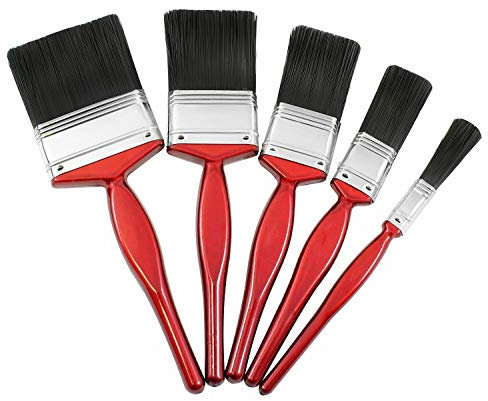 G4GADGET Paint Brush Set 5 Pack – 0.5, 1, 1.5, 2, 2.5 – Paint Brushes for Walls, Ceilings, Wood, Decorating & Cutting In – No Bristle Loss – Gloss, Emulsion & Satin – Home DIY Painting Tools