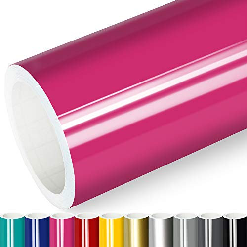 Actinium® Klebefolie 9€/m² Pink Glanz | 5m x 0,31m selbstklebende Folie glänzend | Möbelfolie selbstklebend Küchenfolie Plotterfolie