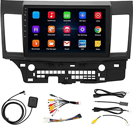 KIMISS Auto-Stereo-Touchscreen-Radio, 10,1-Zoll-Auto-GPS-Player 1 + 16 GB MP5-Player GPS-Navigationssystem Passend für Lancer EX 2010-2015