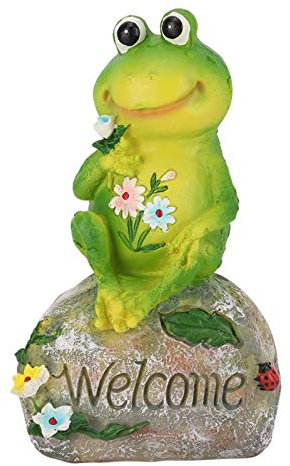 Garten Ornamente Niedlich Willkommen Frosch Rasen Dekoration Hofdekoration Frosch Statue Rasenfigur Mikro Landschaftsdekoration wasserspeier Frosch (Frosch Papa)