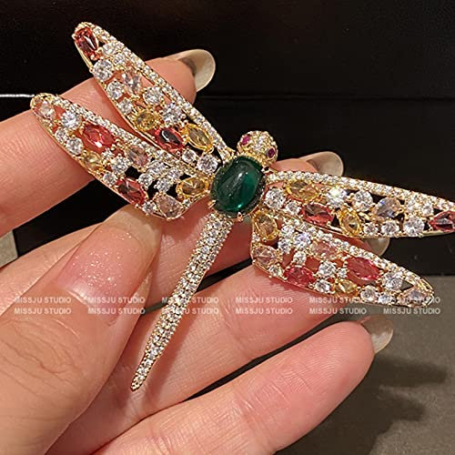 hcma Damen Broschen Luxus Schmuck Bunte Libelle Schmetterling Retro Pullover Strickjacke Clip Kette Brosche Edlen Schmuck Drop Shipping