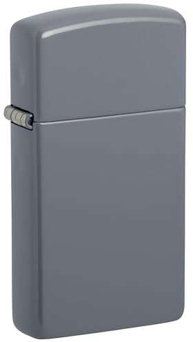 ZIPPO - Flat Grey, Slim – Windproof lighter, refillable, in gift box