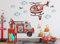 Osomhome | Wohnzimmer Wandtattoo Kinderzimmer Junge | Wandsticker Mädchen Babyzimmer Aufkleber | Feuerwehr Hubschrauber Wanddeko Schalfzimmer | os2800 170x130 cm
