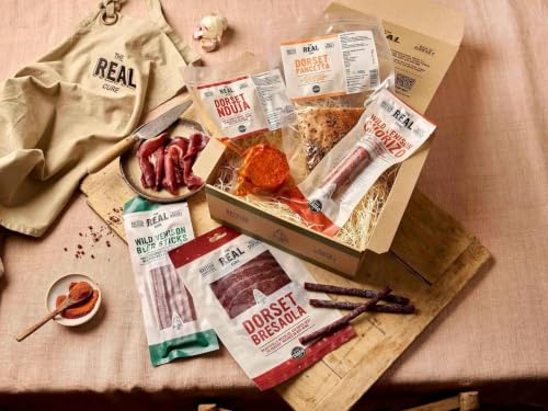 The Real Cure Charcuterie Celebration Letterbox- A delicious selection of our award winning charcuterie, All made from wild British venison, high welfare British pork & locally sourced ingredients
