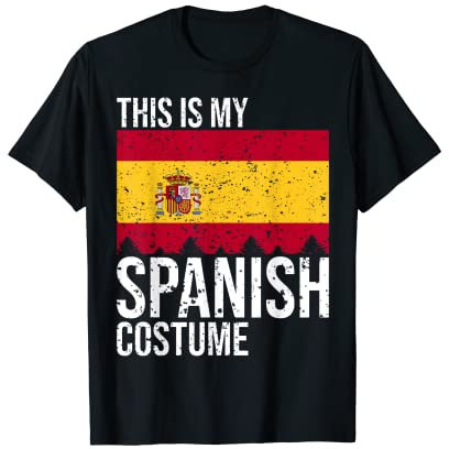 Vintage This Is My Spanish Flag Costume for Halloween T-Shirt