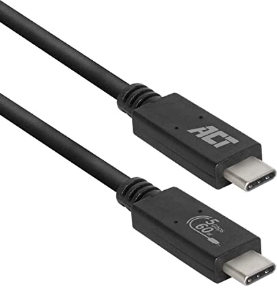 ACT USB C Kabel 2m, PD 60W, USB-IF zertifiziert, USB 3.0 5Gbps - AC7402 | für Laptop/Notebook