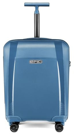 Epic Koffer 55 cm, Medium, Spinner, 4 Rollen, Grey, Hart, Wasserfest, Verstellbar, Leicht, Nummernschloss, Tragegriff, Erwachsene Reisende