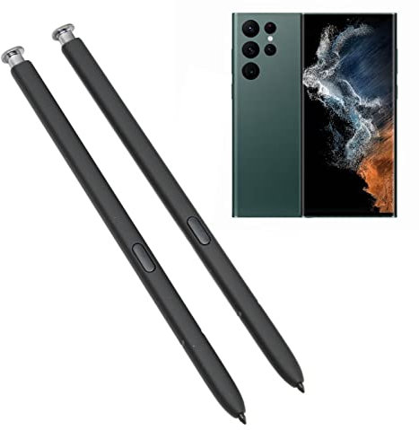 2 Pcs Stylet de Téléphone écrans Tactiles S Pen de Remplacement pour Galaxy S22 S22 Ultra 5G, Stylet avec 5 Embouts Remplaçables et Broche D'éjection, Stylo de Dessin