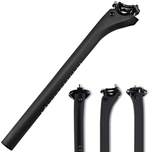 RXL SL sattelrohr Fahrrad Fahrrad-sattelstütze MTB sattelstütze schwarz matt sattelstütze gefedert 27,2 mm schwarz 27,2 3K Matt 400 27.2-400mm Carbon Sattelstütze MTB sattelstütze