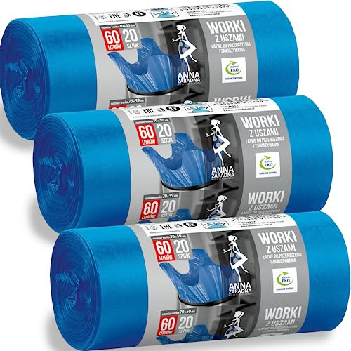 Descubre Nuestras Bolsas de Basura de 60 Litros Con Asas Para un Manejo Fácil Hechas al 100 de Materiales Reciclados Son Una Opción Ecológica y Resistentes